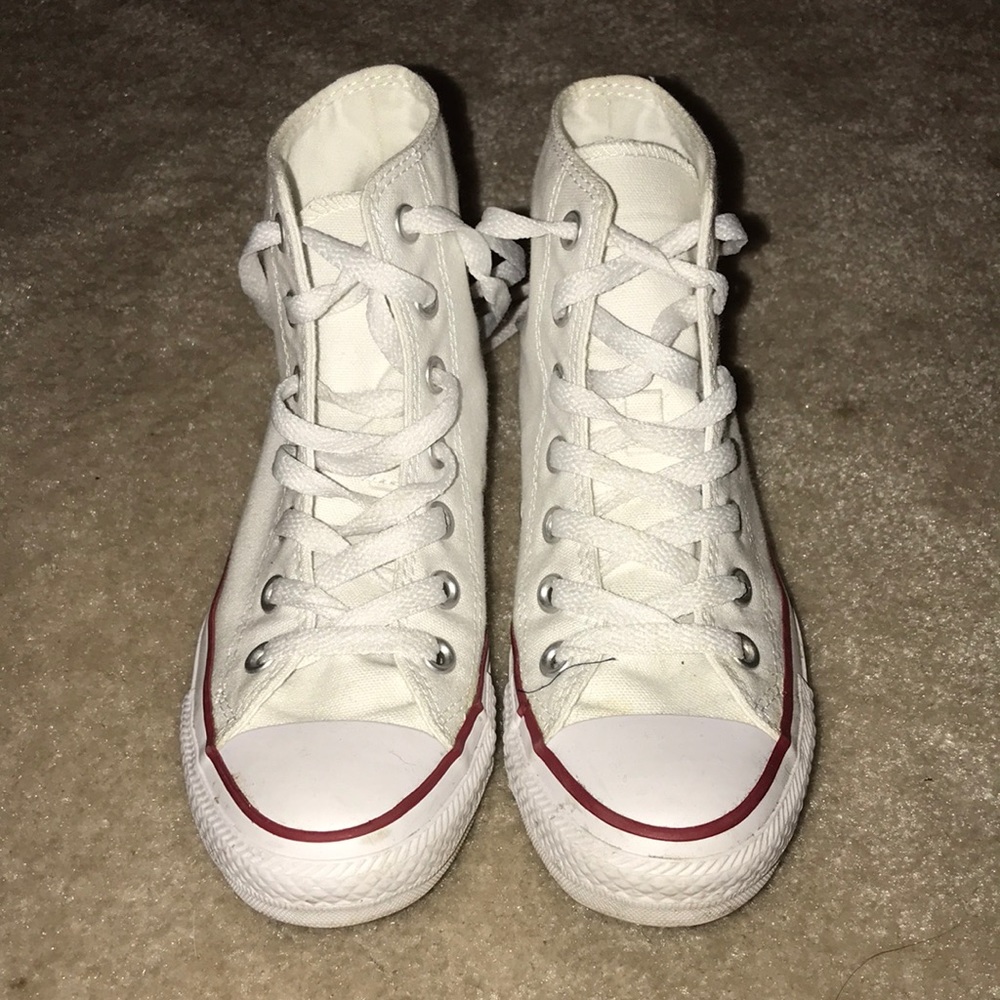 White Converse High Tops